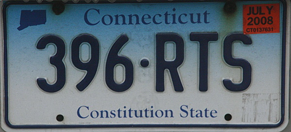 Licence Plate Connecticut