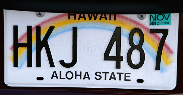 Licence Plate Hawai'i