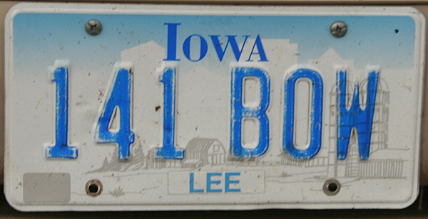 Licence Plate Iowa