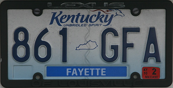 Licence Plate Kentucky