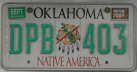 Licence Plate Oklahoma