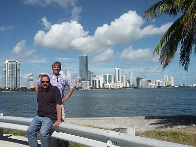 Abschiedsfoto vor der Skyline von Miami