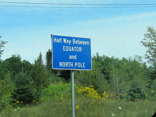 Half Way between Equator and North Pole