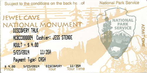 Jewel Cave Ticket