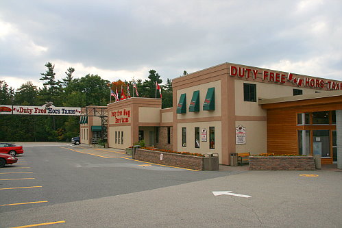 Duty Free Shop an der Grenze nach New York State