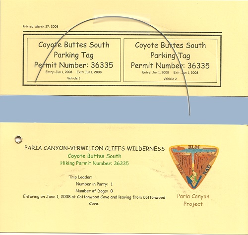 South Coyote Buttes Permit South Coyote Buttes Permit