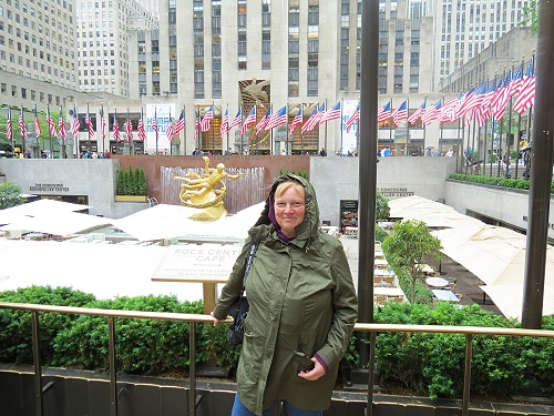 Regen am Rockefeller Center