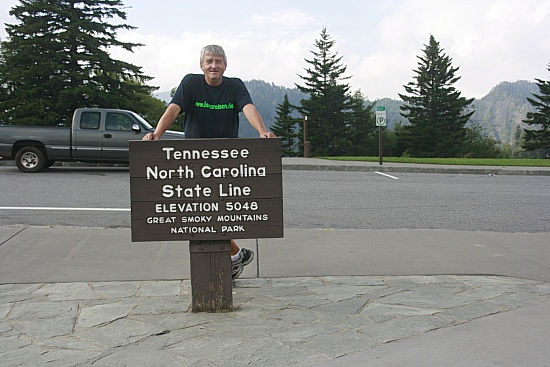 Newfound Gap - Staatsgrenze zwischen Tennessee und North Carolina