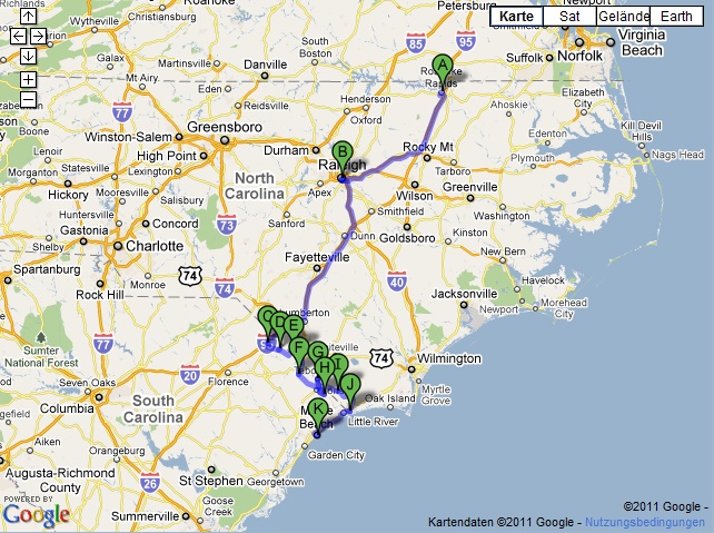 Roanoke Rapids - Rayleigh - Myrtle Beach