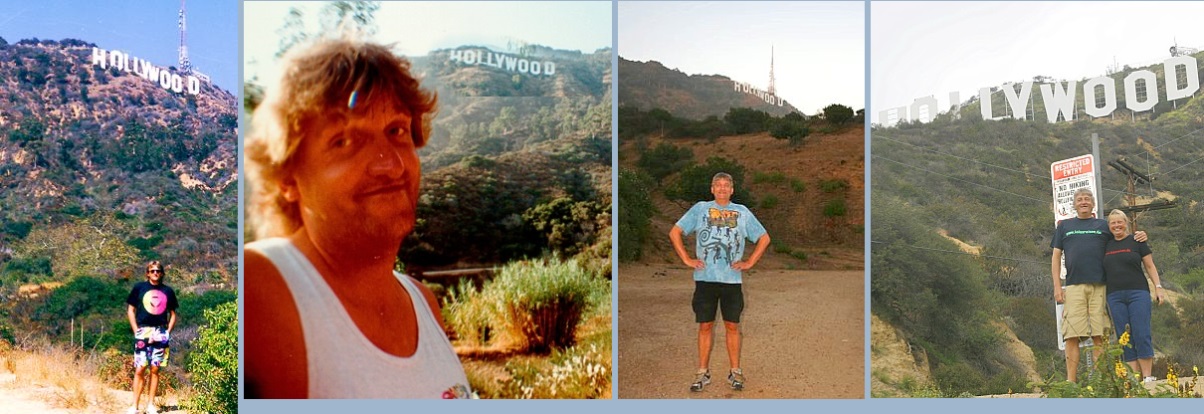 Lal@ am Hollywood Sign am 21.8.1989 - 6.8.1992 - 24.9.2005 - 22.2.2008