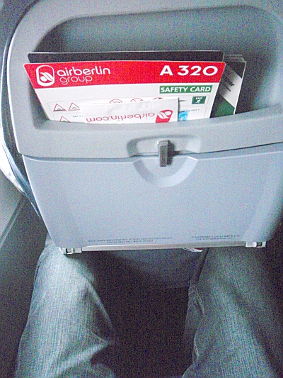 Sitzplatzabstand  Air Berlin A 320