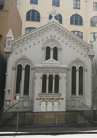 Die 1881 erbaute deutsche evangelische Martin Luther Kirche