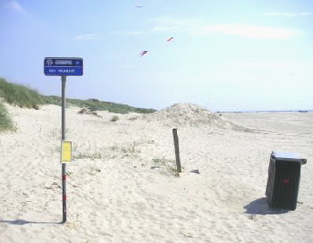 Bushaltestelle in Fanø-Bad am Strand Bushaltestelle in Fanø-Bad am Strand