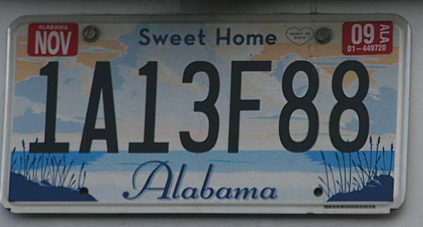 Licence Plate Alabama