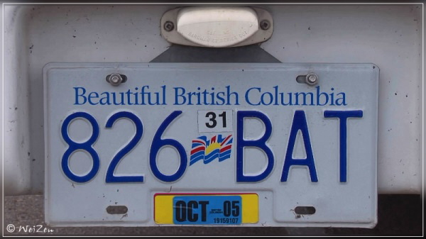 Licence Plate British Columbia