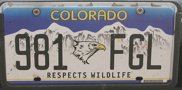 Licence Plate Colorado