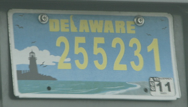Licence Plate Delaware