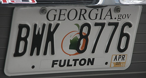 Licence Plate Georgia