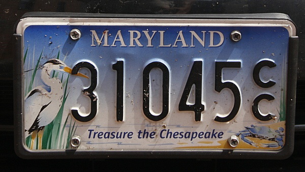 Licence Plate Maryland