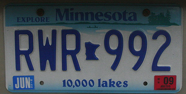 Licence Plate Minnesota