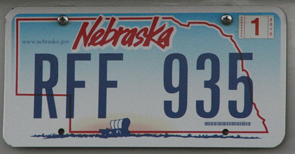 Licence Plate Nebraska