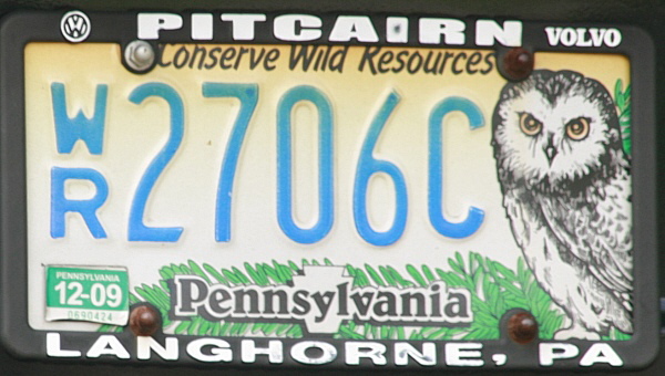 Licence Plate Pennsylvania