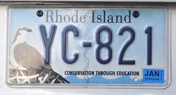 Licence Plate Rhode Island