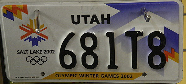 Licence Plate Utah