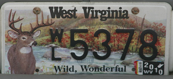 Licence Plate West Virginia