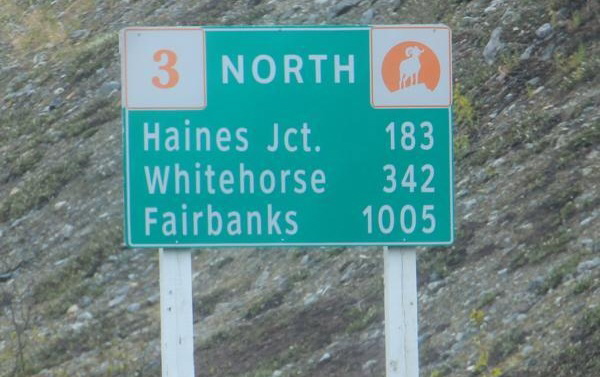 Yukon Road Sign