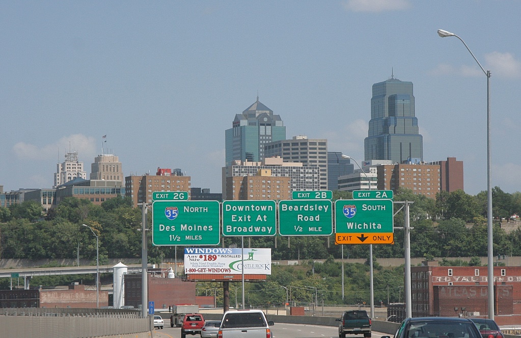 Blick auf Kansas City Downtown