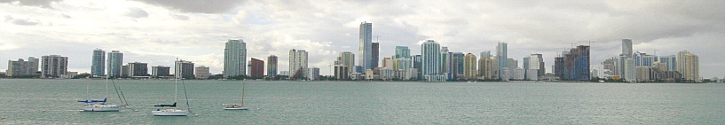 Blick vom Rusty Pelican auf Miami 4.1.2008 - es ist etwas voller geworden