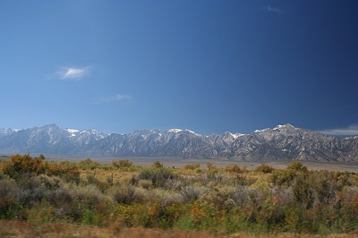 Fahrt entlang der Sierra Nevada