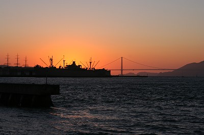 Golden Gate Bridge zum Sonnenuntergang