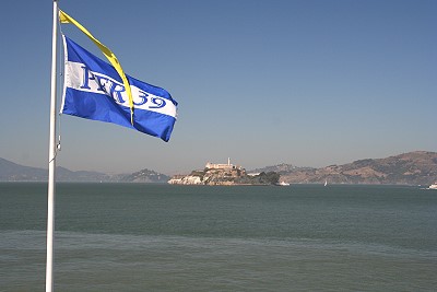 Pier 39 - Blick auf Alcatraz