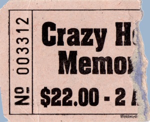 Crazy Horse Memorial Ticket Crazy Horse Memorial Ticket