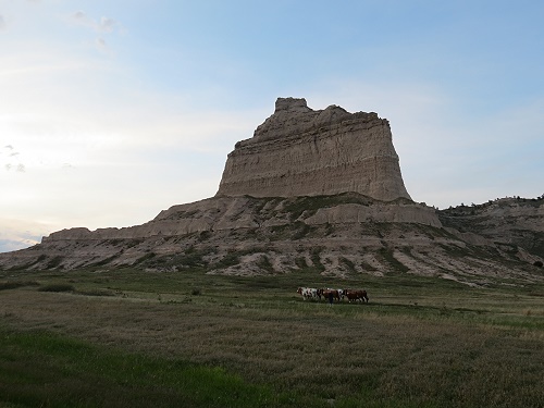 Scottsbluff National Monument im halbdunkel Scottsbluff National Monument im halbdunkel