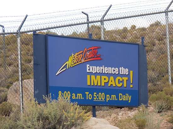 Meteor Crater - in einer halben Stunde geschlossen