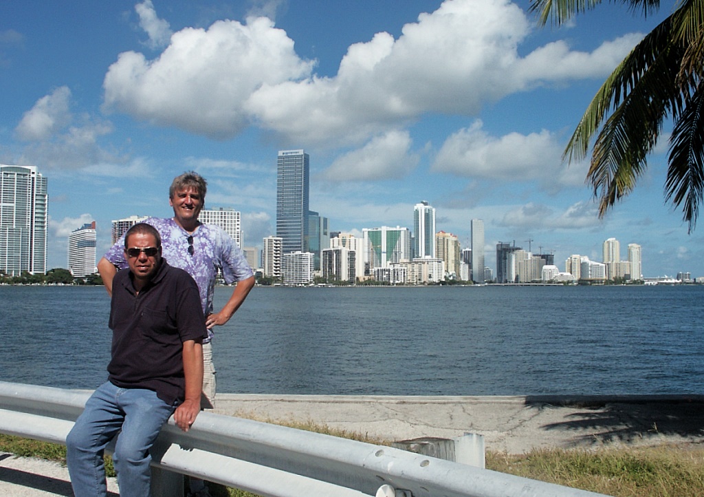 Abschiedsfoto vor der Skyline von Miami