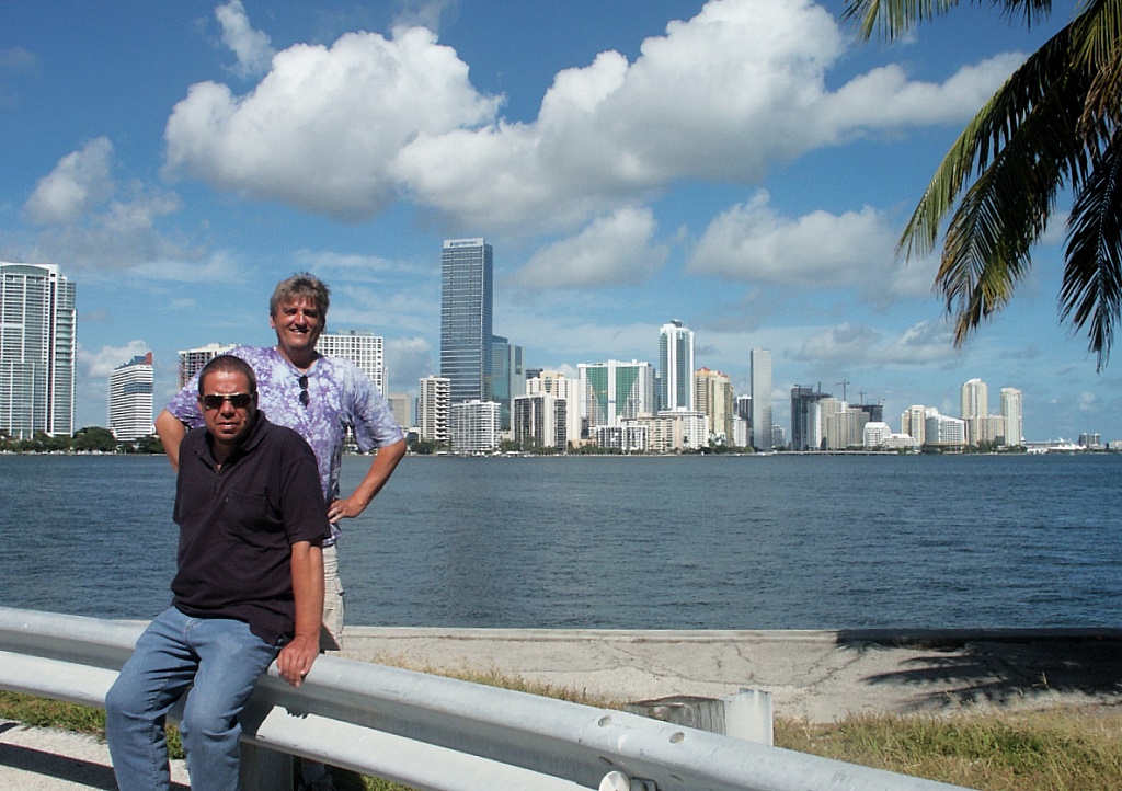 Abschiedsfoto vor der Skyline von Miami