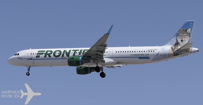 Frontier Airlines - Airbus A321-211 (WL) - N704FR - "Virginia the Wolf"
