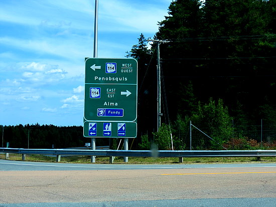 rechts ab zur Fundy Bay rechts ab zur Fundy Bay