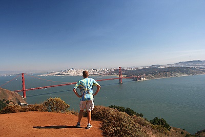 Lal@ an der  Golden Gate Bridge