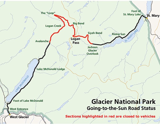 Going to the Sun Road am 16.5.2017 Going to the Sun Road am 16.5.2017