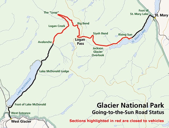 Going to the Sun Road am 12.5.2017 Going to the Sun Road am 12.5.2017