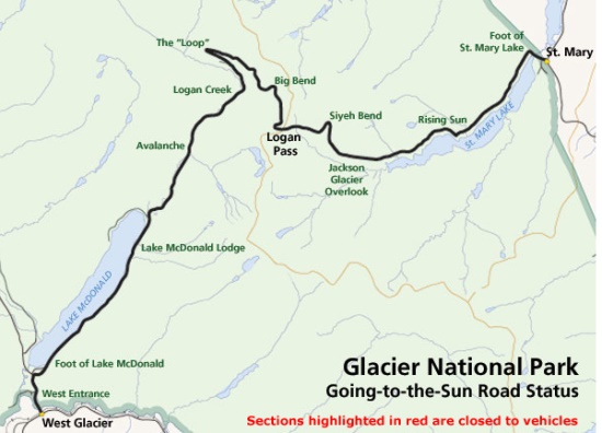 Going to the Sun Road am 28.6.2017 Going to the Sun Road am 28.6.2017