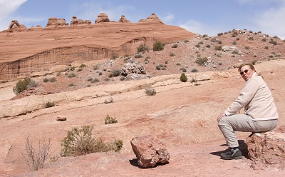 Uli am Delicate Arch Viewpoint