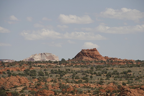 White Pocket von den North Coyote Buttes aus gesehen - auf dem Weg zur Wave