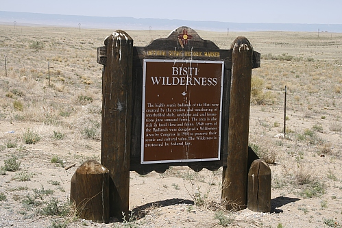 Historical marker Bisti Wilderness