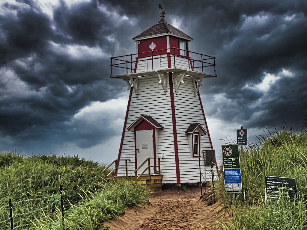 Prince Edward Island - National Park of Canada - Covehead Harbour Lighthouse. 